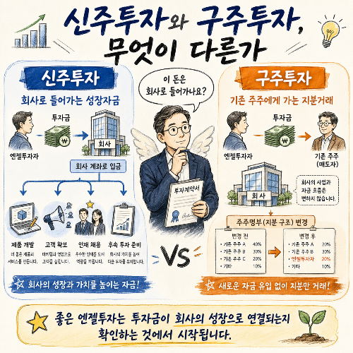[엔젤투자 인수분해 : 초기투자의 핵심]9편-신주투자와 구주투자, 무엇이 다른가?
